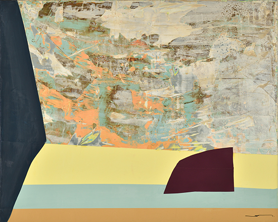 【真作】絵画　ミクストメディア8号　エネルギッシュな構図と立体装飾　　V195 真作】絵画 ミクストメディア8号 エネルギッシュな構図と立体